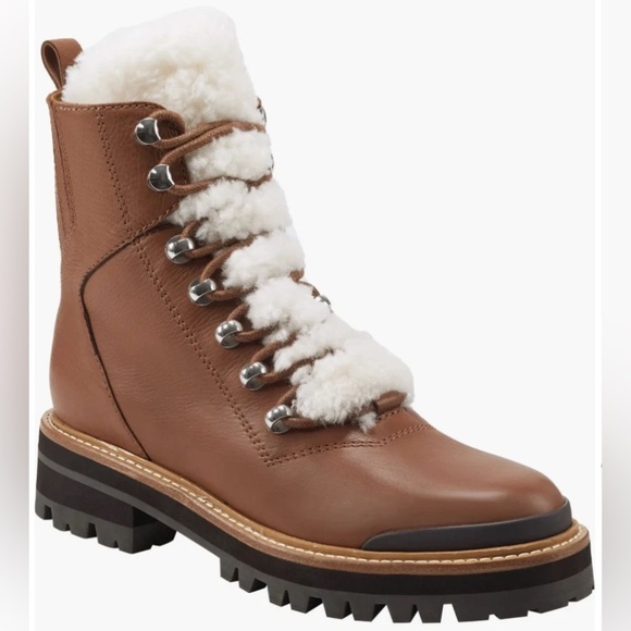 Marc Fisher Shoes - NEW Marc Fisher Women’s Tan Ankle Lace Up Winter Boots Size 6.5